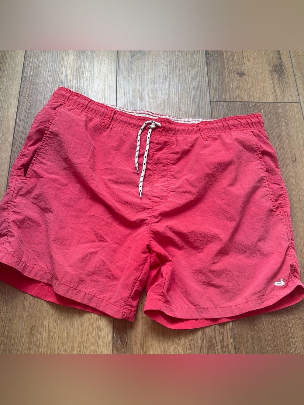 Southern Marsh Coral Red Swim Trunks with Drawstring